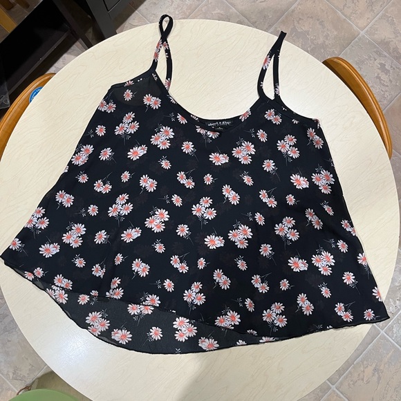 About A Girl Tops - About a Girl Sheer Floral Top